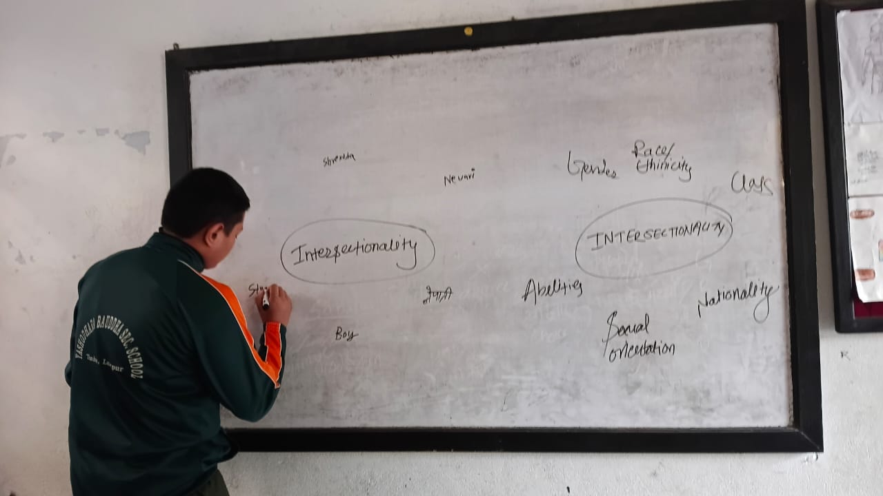Hami DajuVai with the support from Lalitpur Metropolitan city ward no 6 implemented weMEN Club juniors project in Shree Yasodhara Bauddha Secondary School